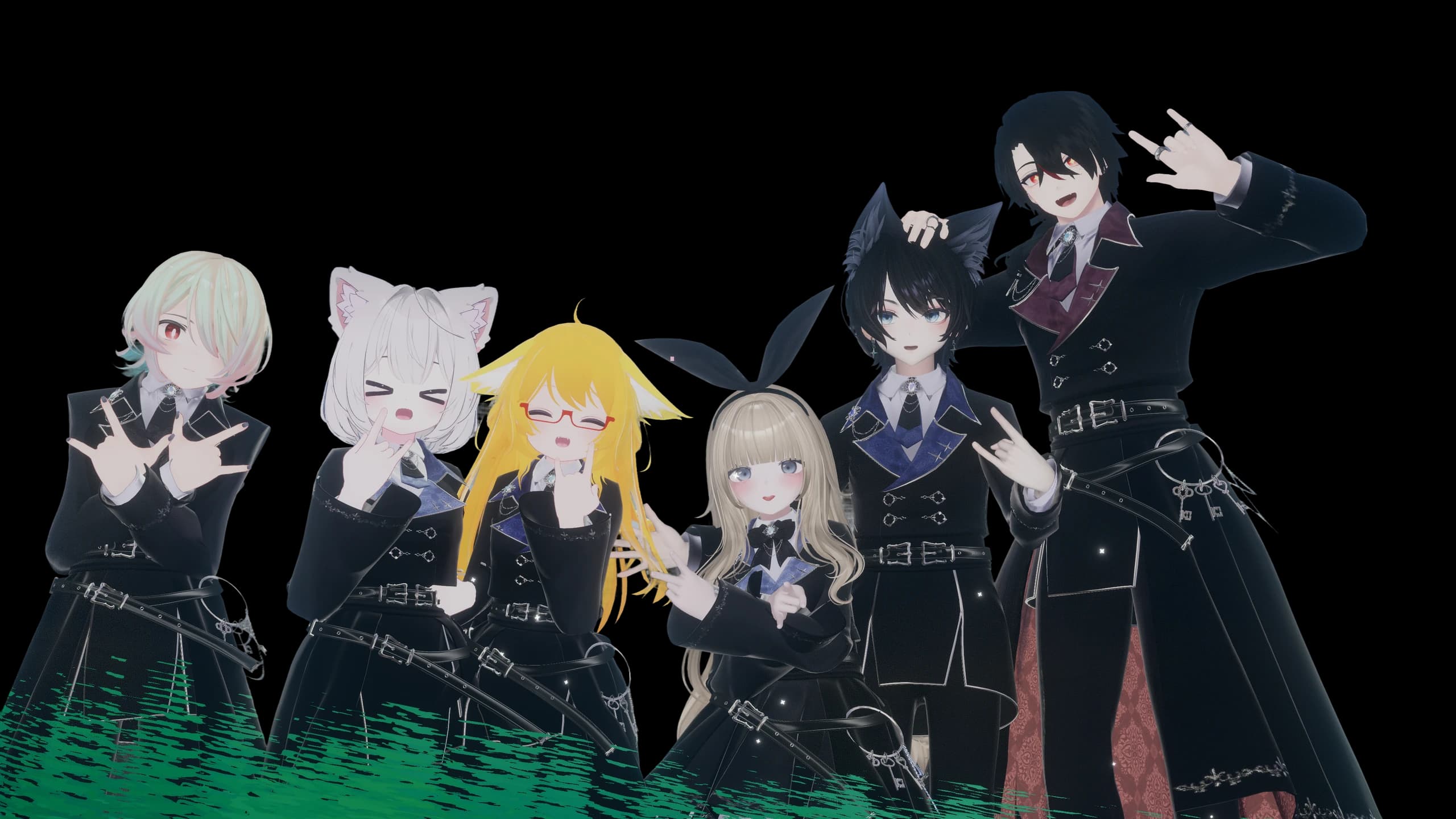 The six members of Negi no Tomodachi together